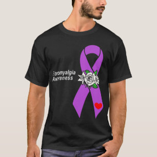 Awareness Purple Ribbon Flowers  T-Shirt