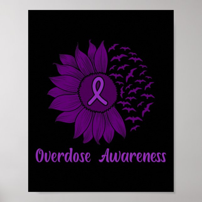 Awareness Purple Sunflower  Poster (Front)