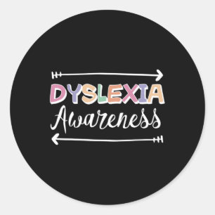 Awareness Reading Disorder Disability Spelling  Classic Round Sticker