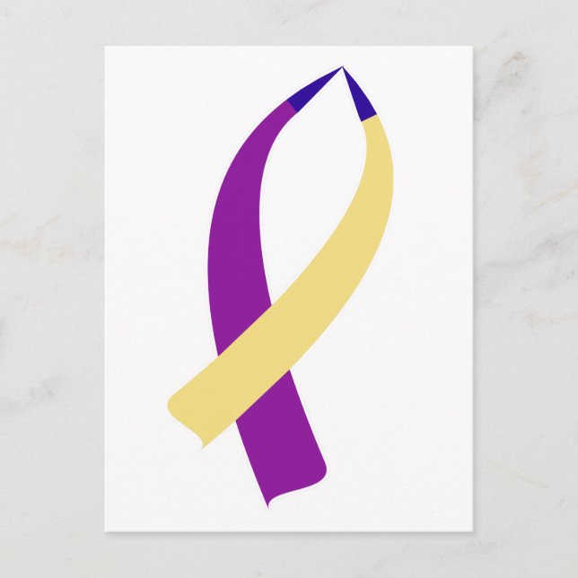 Awareness Ribbon (Bladder Cancer) Postcard (Front)
