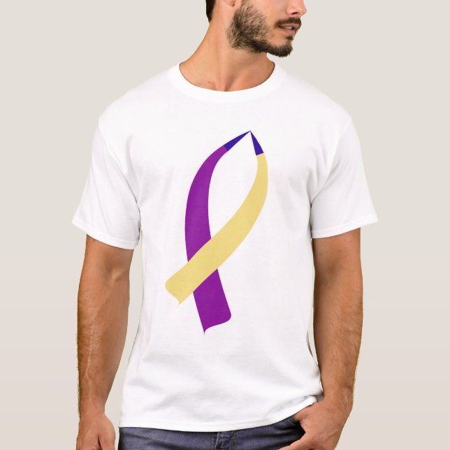 Awareness Ribbon (Bladder Cancer) T-Shirt (Front)