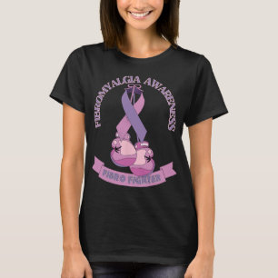 Awareness Ribbon Boxing Gloves Fibro Fighter  T-Shirt