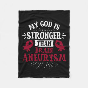 Awareness Ribbon - Brain Aneurysm  Fleece Blanket