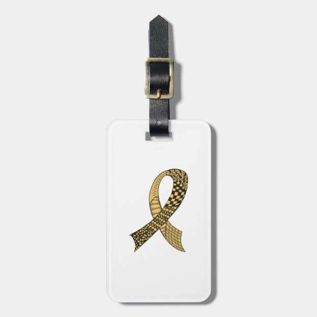 Awareness Ribbon Custom Colours Luggage Tag (Front Vertical)