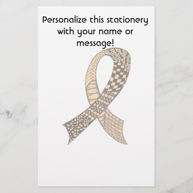 Awareness Ribbon Custom Colours Stationery (Front)