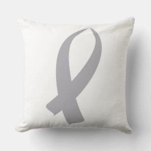Awareness Ribbon (Grey) Cushion