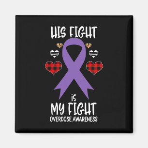 Awareness Ribbon His Fight Is My Fight Warrior Sup Magnet
