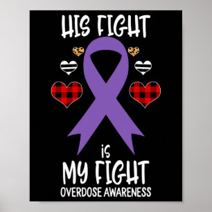 Awareness Ribbon His Fight Is My Fight Warrior Sup Poster