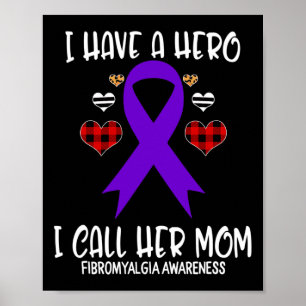 Awareness Ribbon I Have Hero Call Her Mum Poster