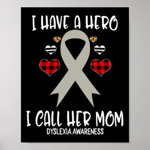 Awareness Ribbon I Have Hero Call Her Mum Poster