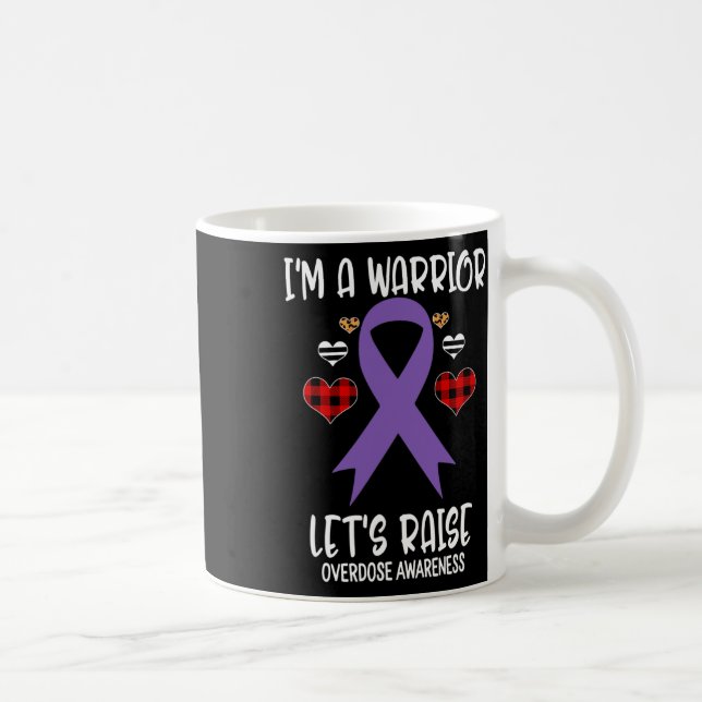Awareness Ribbon I'm Warrior Let's Raise Support  Coffee Mug (Right)