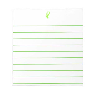 Awareness Ribbon (Lime Green) Notepad
