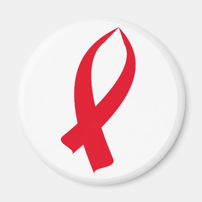 Awareness Ribbon (Red) Magnet (Front)