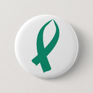 Awareness Ribbon (Teal) 6 Cm Round Badge