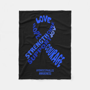Awareness Ribbon With Words Fleece Blanket