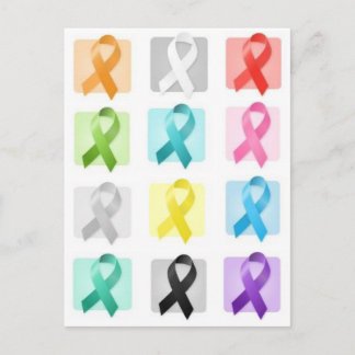 Awareness Ribbons Postcard