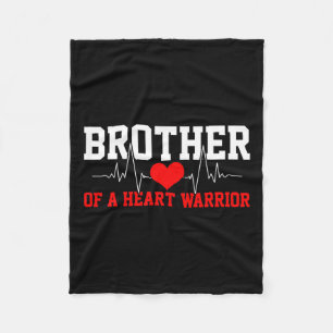 Awareness Shirt Heartbeat Warrior Brother Gift  Fleece Blanket