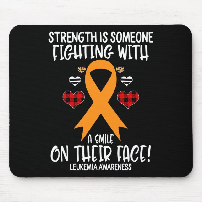 Awareness Strength Is Fighting With Smile  Mouse Pad (Front)