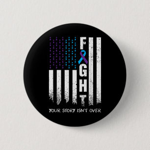 Awareness Suicide Prevention Ribbon Fight American 6 Cm Round Badge