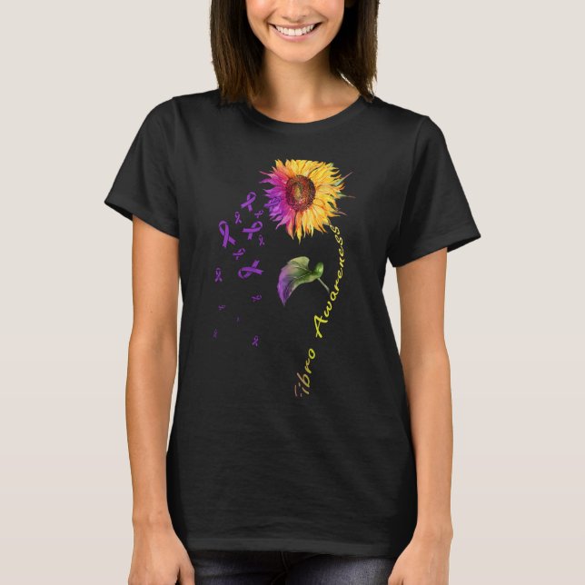 Awareness Sunflower Fibro  T-Shirt (Front)