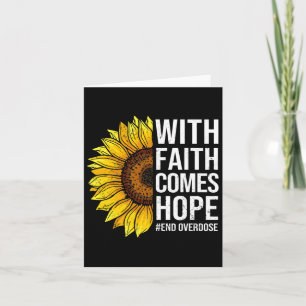 Awareness Sunflower With Faith Comes Hope Card