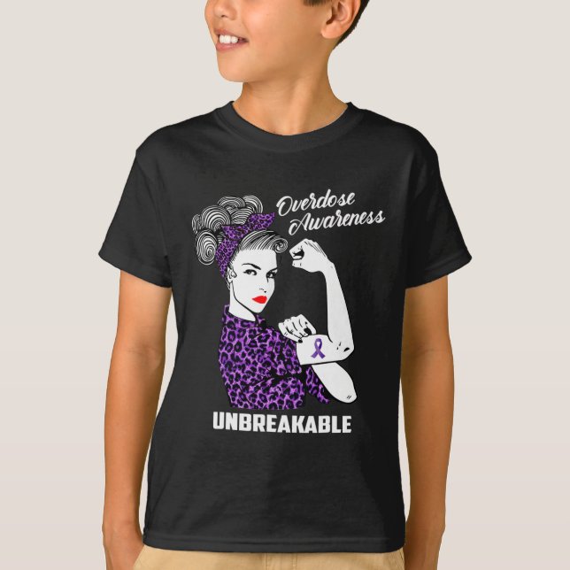 Awareness Support Fighting Women Warrior Leopard  T-Shirt (Front)