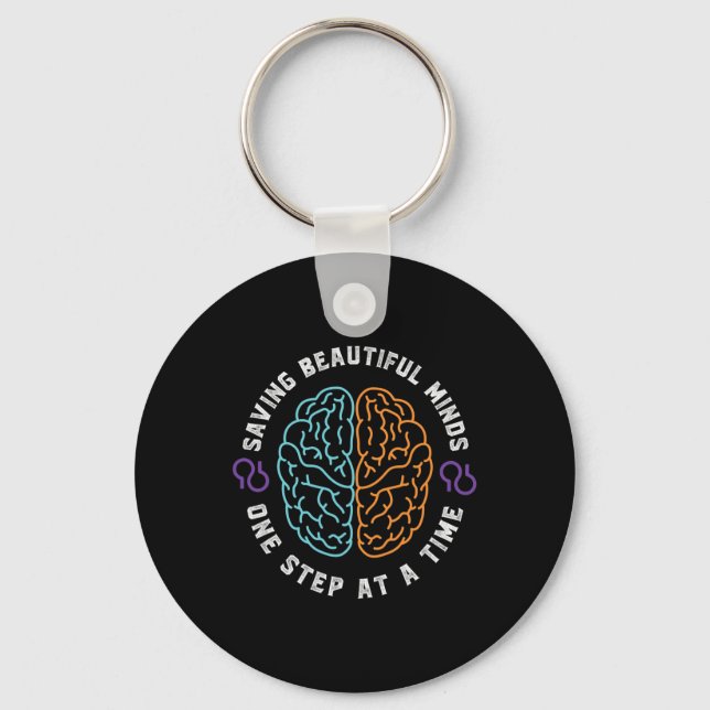 Awareness Support Month Memories Problem End  Key Ring (Front)