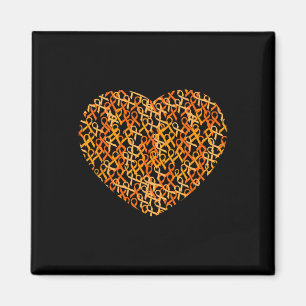 Awareness Support Orange Ribbon Heart Magnet