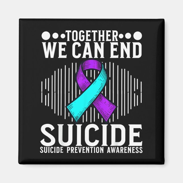 Awareness Support Prevention Awareness Month Art Magnet (Front)
