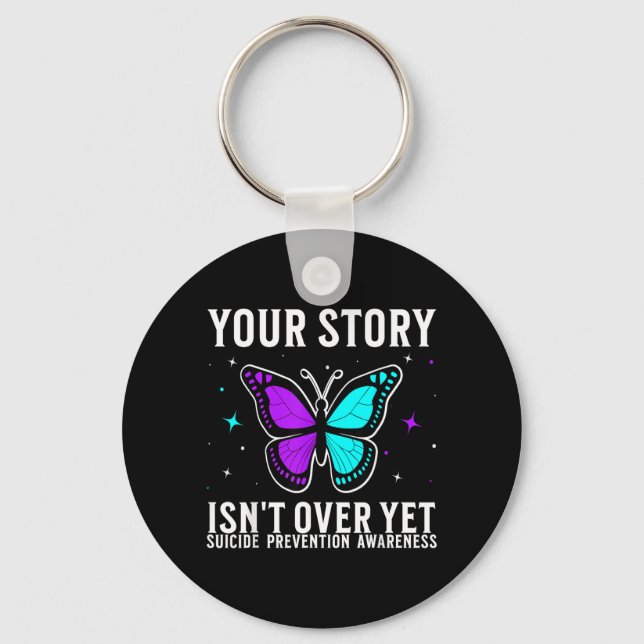 Awareness Support Prevention Awareness Month Key Ring (Front)
