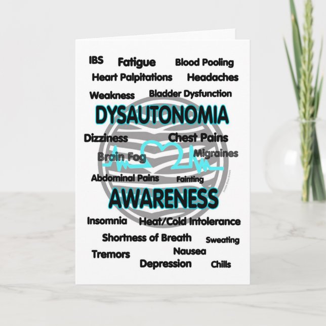 Awareness/Symptoms...Dysautonomia Card (Front)