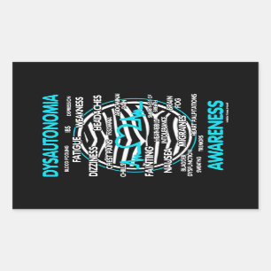 Awareness/Symptoms...Dysautonomia Rectangular Sticker