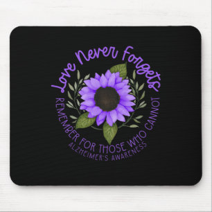 Awareness Tee For Men And Women Purple Sunflower Mouse Pad
