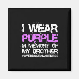 Awareness Tee I Wear Purple In Memory My Brother Magnet