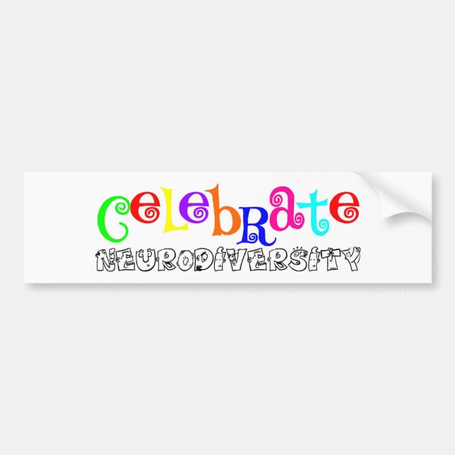 Awareness tee neurodiversity bumper sticker (Front)