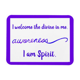 "Awareness" Violet Crown Chakra Words Magnet