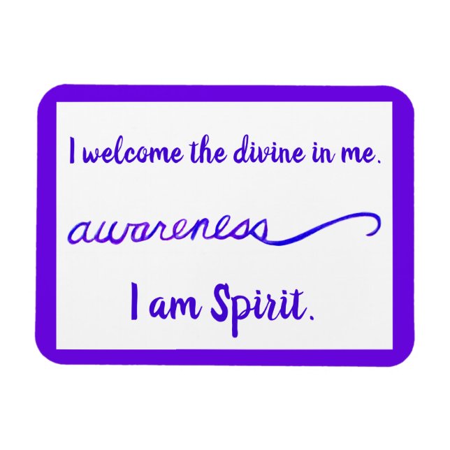 "Awareness" Violet Crown Chakra Words Magnet (Horizontal)