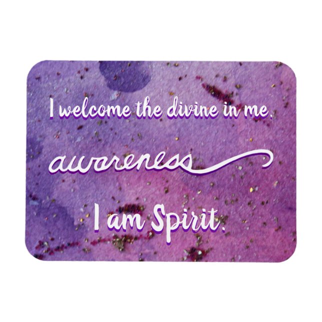 "Awareness" Violet Crown Chakra Words Magnets (Horizontal)