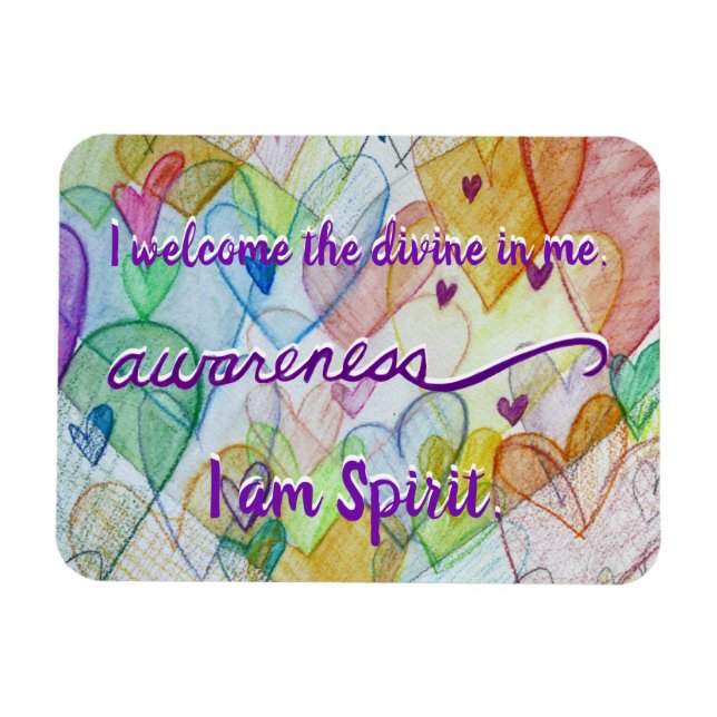"Awareness" Violet Crown Chakra Words Magnets (Horizontal)