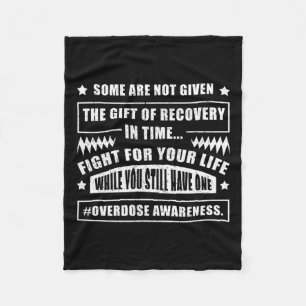 Awareness Warrior Addiction Survivor Support Fight Fleece Blanket
