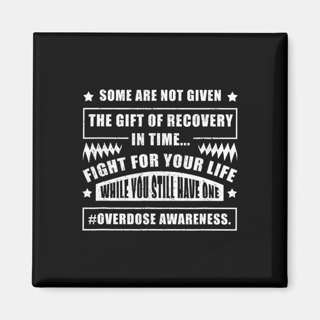 Awareness Warrior Addiction Survivor Support Fight Magnet (Front)