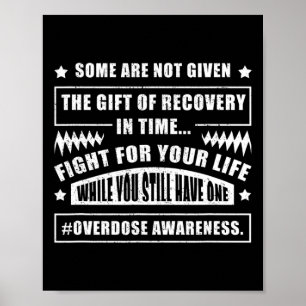 Awareness Warrior Addiction Survivor Support Fight Poster