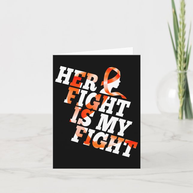 Awareness Warrior Her Fight Is My Fight Gift  Card (Front)
