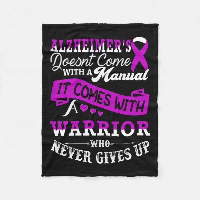 Awareness Warrior Support Heimer Fighter  Fleece Blanket (Front)