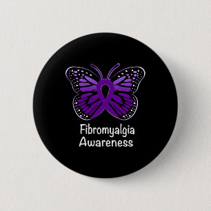 Awareness Warrior Support Purple Ribbon 2  6 Cm Round Badge