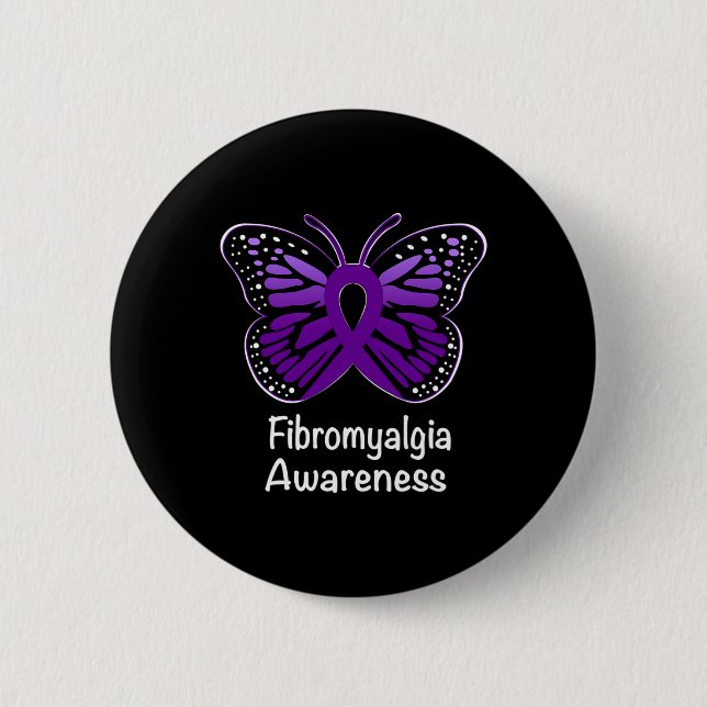 Awareness Warrior Support Purple Ribbon 2  6 Cm Round Badge (Front)