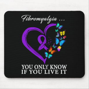 Awareness Warrior Support Purple Ribbon 3 Mouse Pad