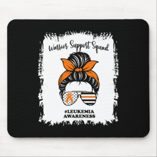 Awareness Warrior Support Squad Messy Bun Matching Mouse Pad