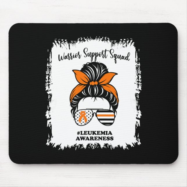 Awareness Warrior Support Squad Messy Bun Matching Mouse Pad (Front)