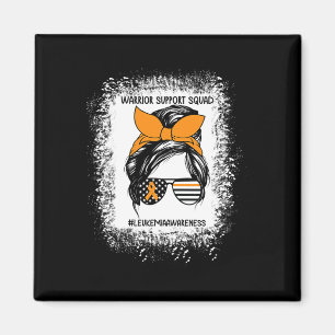 Awareness Warrior Support Squad Messy Bun Sungl  Magnet